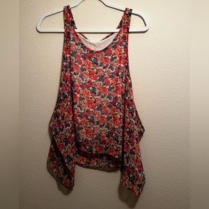 Lush rose floral flowy tank